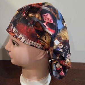Redrum, Scary Movie (3 prints) surgical scrub bouffant hat image 2