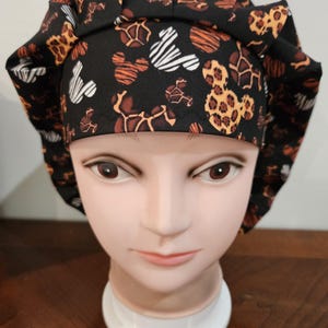 Cartoon (3 prints)  surgical scrub bouffant hat