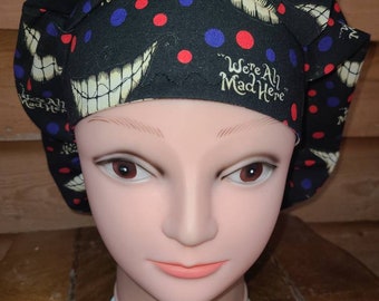 Cartoon mad surgical scrub bouffant hat