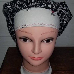 Cartoon surgical scrub bouffant hat
