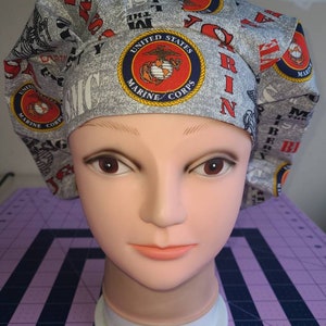 US Marines surgical scrub bouffant hat
