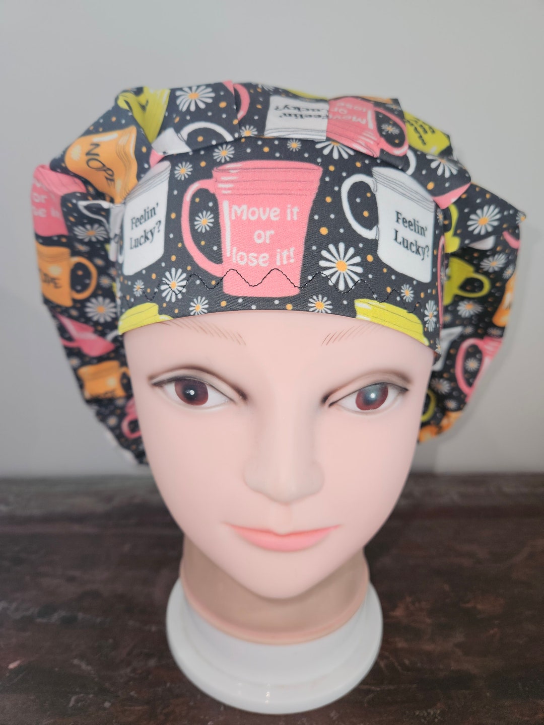 Smug Coffee Cups, Negative Phrases Surgical Scrub Bouffant Hat - Etsy