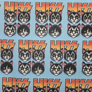 Hiss cats, music surgical scrub bouffant hat