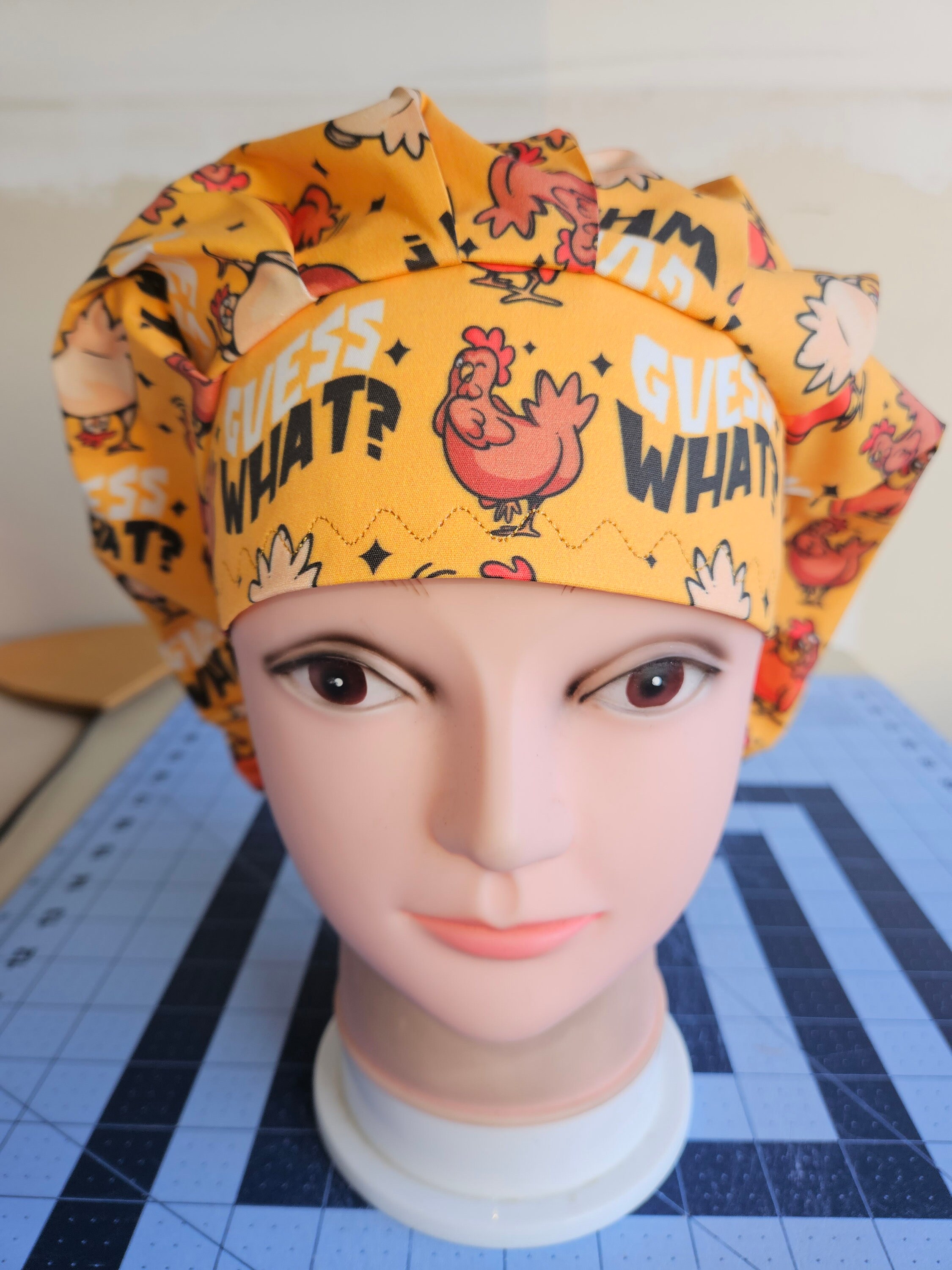 Guess What? Chicken Butt! (2 Colors) Surgical Scrub Bouffant Hat
