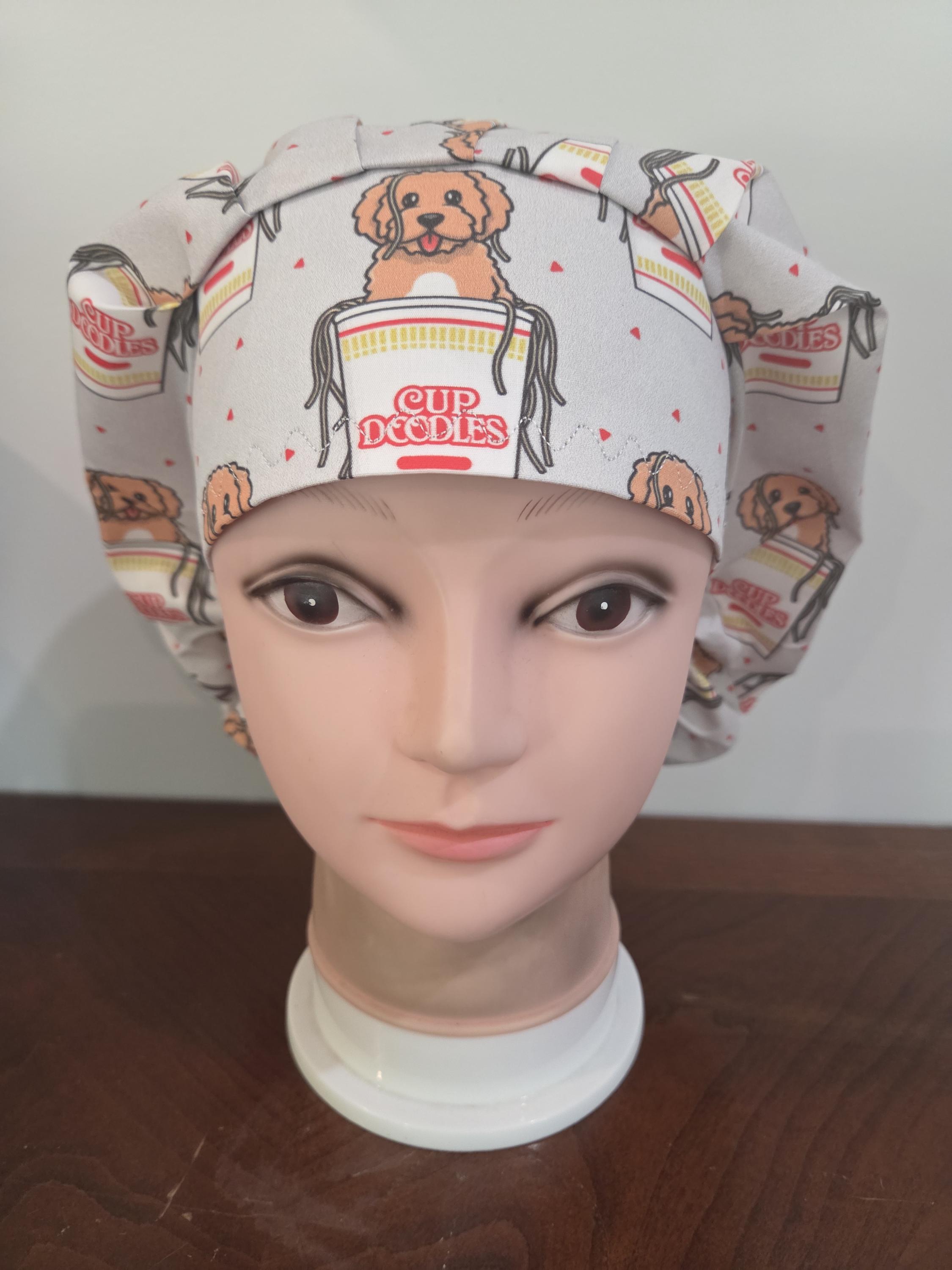 Cup O Doodles, dog surgical scrub bouffant hat
