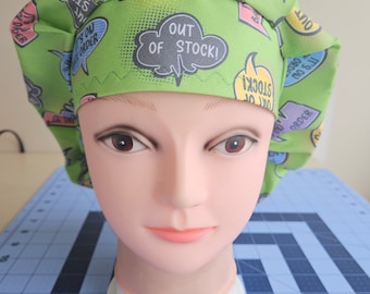 Its on Back Order! Out of Stock!(4 prints) Surgical scrub bouffant hat