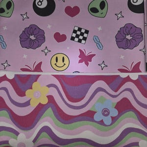 All things 90s, wave band surgical scrub bouffant hat