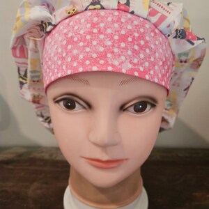 Cats Galore (3 prints)  surgical scrub bouffant hat