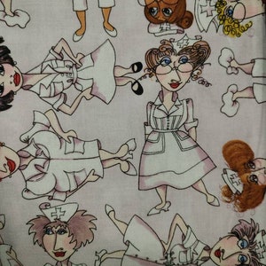 Nurses Cartoon surgical scrub bouffant hat
