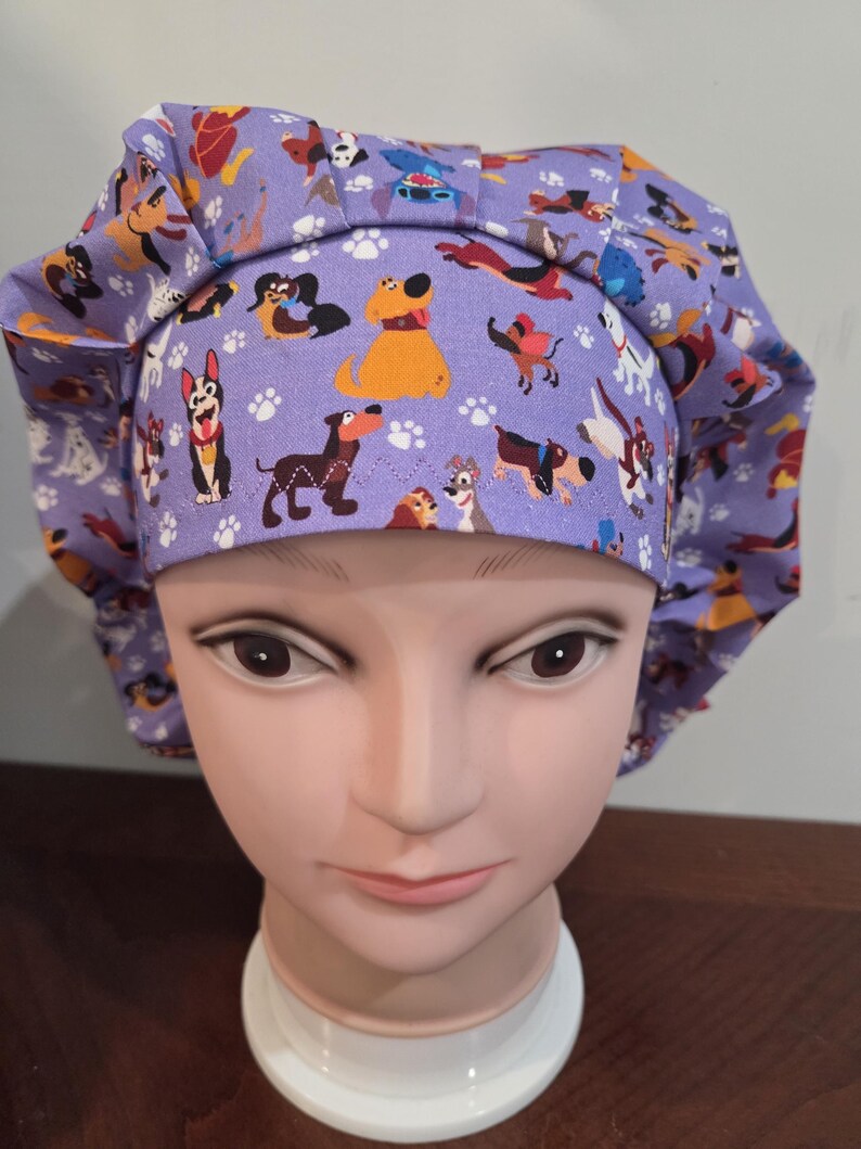 Cats and dogs in Movies (2 prints) surgical scrub bouffant hat image 4