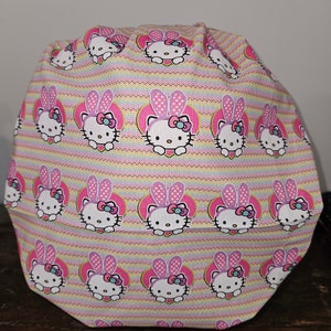 Japanese kitty cartoon (9 prints) characters surgical scrub bouffant hat