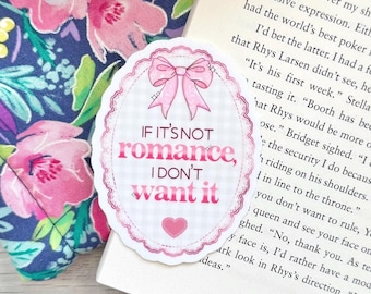 Romance Book Lover Sticker: Coquette Kindle E-Reader Vinyl Decal