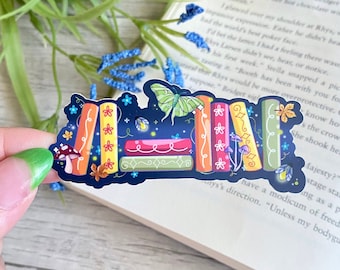Fall Bookstack Sticker: Enchanted Forest Vinyl Decal