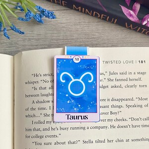 Taurus Zodiac Tarot Magnetic Bookmark: Celestial Astrology