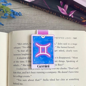 Gemini Zodiac Tarot Magnetic Bookmark: Celestial Astrology