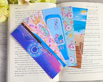 Shore Summer Bookmark Set or Individual | Cute Bookmark | Beach Bookmark | Romance Books | Bookish Merch |Gifts for Book Lovers | Bookish