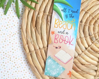 Beach Bookmark | Summer Bookmark | Beach Reader | Cute Bookmarks | Summer | Book Lover | Book Gifts | Beach Lover | Romance | Pool Day