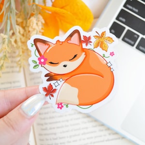 Cute Fall Fox Sticker | Fall Kindle Stickers | Fox Stickers | Cute Fall Sticker | Fall Stickers | Fox gifts | Kawaii Fox | Kawaii Stickers