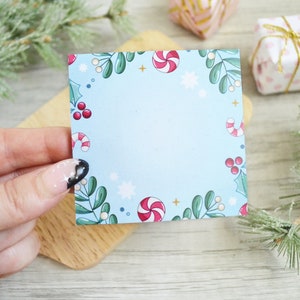 Winter Mint Sticky Notes | 3x3 Sticky Notes | Cute Notepad | Holiday Notepad | Cute Memo Pad | Bookish Gifts | Bookish Stationery | Holiday