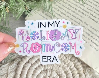 Holiday Romcom Era Book Sticker, Bookish Sticker, Bookworm Gifts, Kindle, Holiday Books, Christmas Book Gifts, Romance Books, Spicy Smut