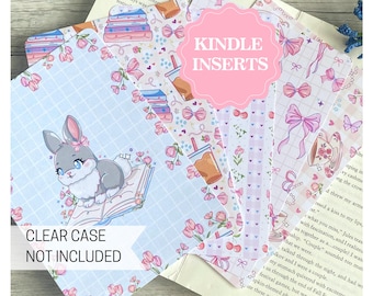 Coquette Kindle Insert for Clear Case, Kindle Inserts, Cute Kindle Covers, Kindle Stickers, Bookish Gifts, Kindle Sleeve, Kindle Accessories