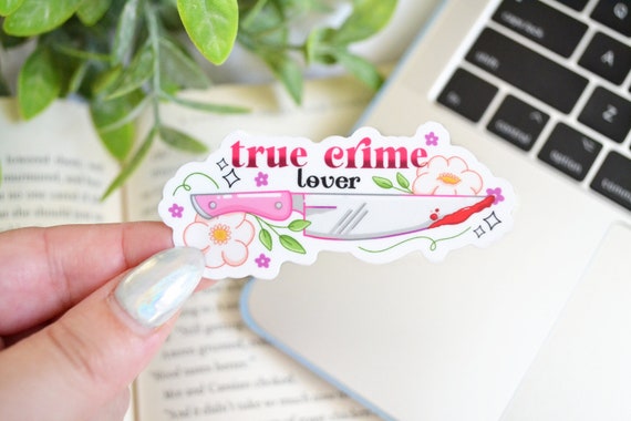 True Crime Lover Sticker: Weatherproof Vinyl Laptop Decal