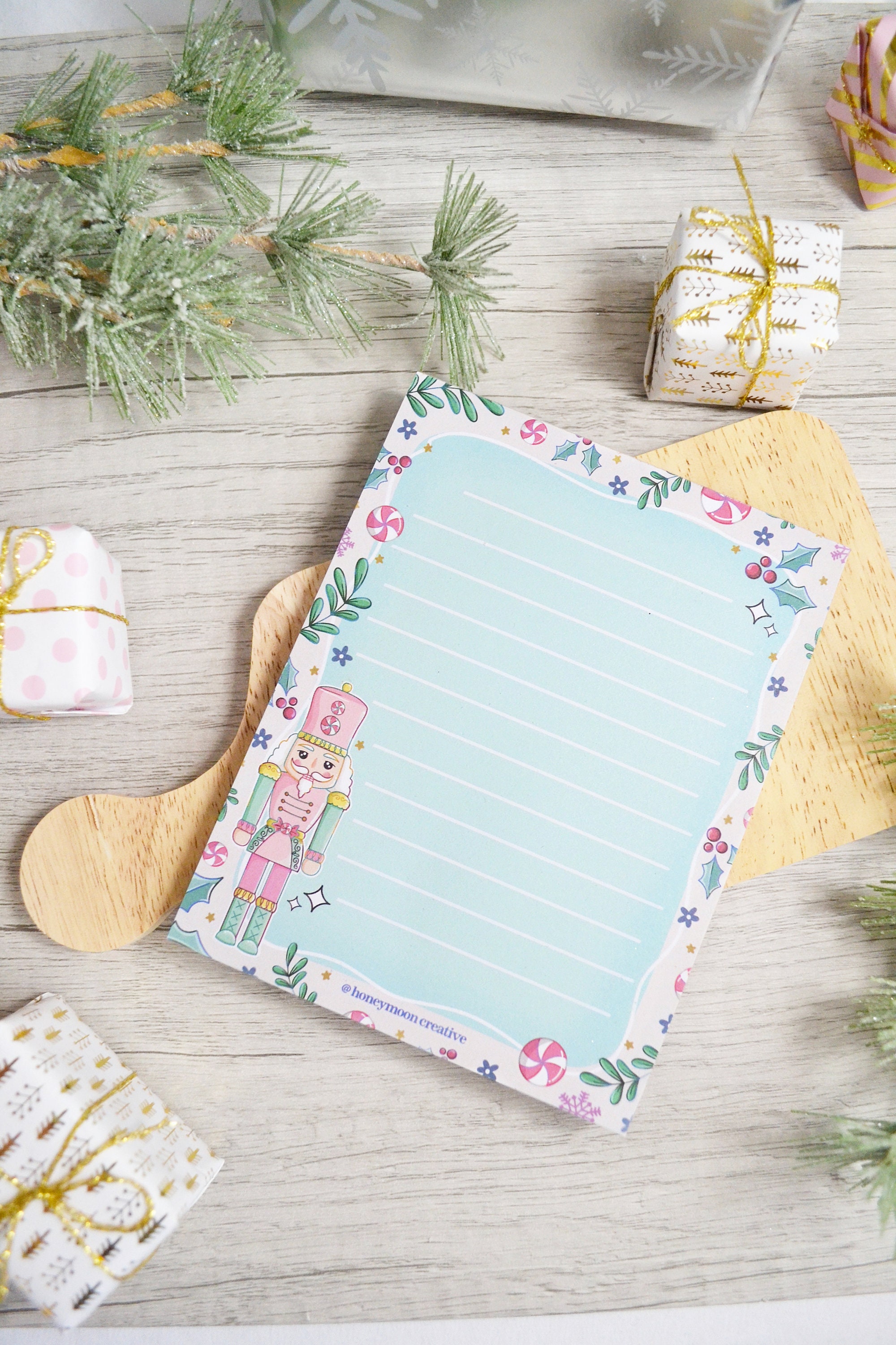 Pink Nutcracker Holiday Notepad, 4.25 X 5.5 Notepad, Cute Notepad ...