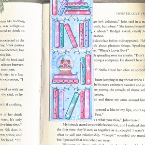 Holiday Bookshelf Bookmark, Christmas Bookmarks, Gifts for Book Lovers, Cute Bookmarks, Gingerbread Bookmark, Christmas Book Gifts, Bookish image 3