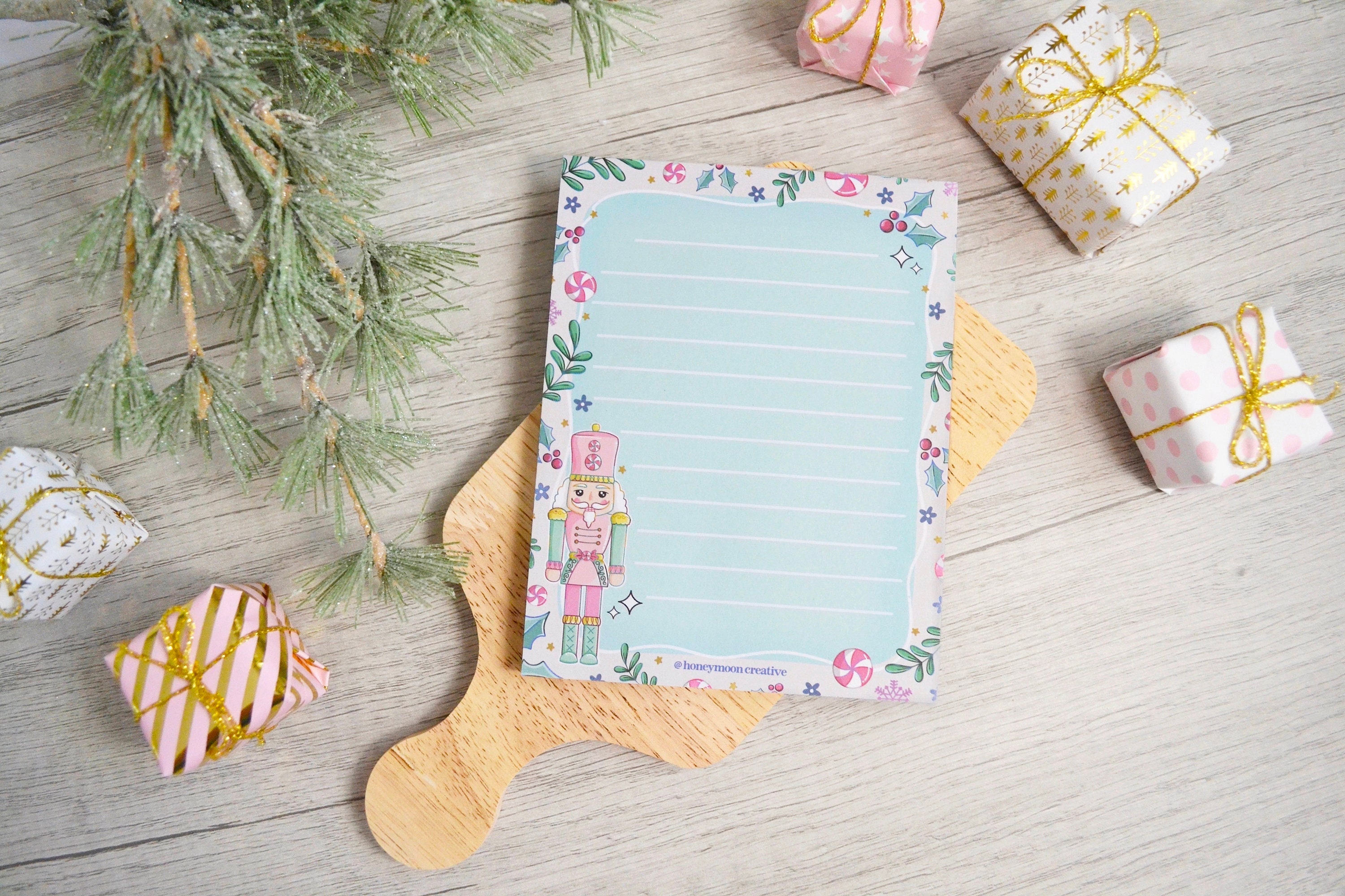 Pink Nutcracker Holiday Notepad, 4.25 X 5.5 Notepad, Cute Notepad ...