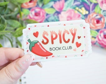 Spicy Book Club Ticket Sticker: Romance Reader Gift