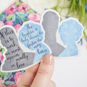 Bridgerton Silhouette Sticker | Dapnhe Bridgerton | Duke of Hastings | Bridgerton Quote Sticker | Vinyl Sticker | Waterproof Sticker |