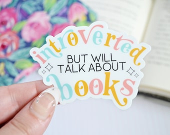 Introverted Book Lover Matte Vinyl Sticker