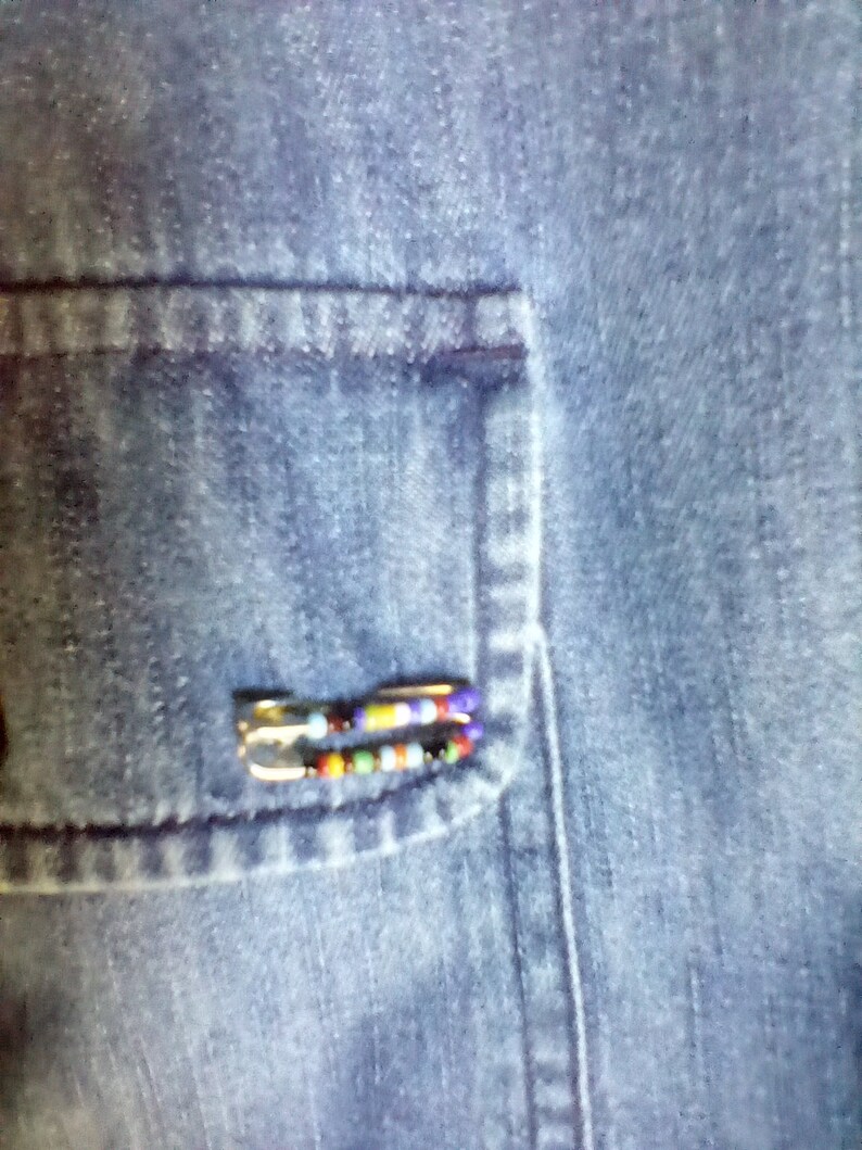 1980s Style Bead/safety Pin Friendship Pins Etsy