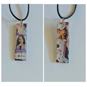 Reversible Good 4 U Sour Olivia Rodrigo Collage Necklace