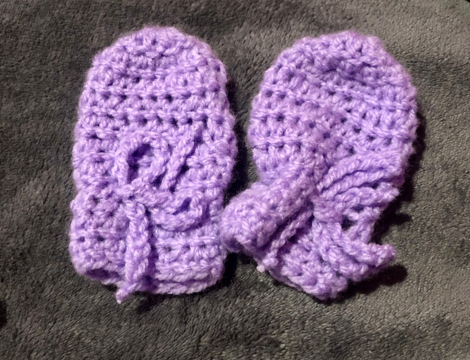 Baby No Scratch Mittens Crocheted Baby Mittens Baby Shower Etsy