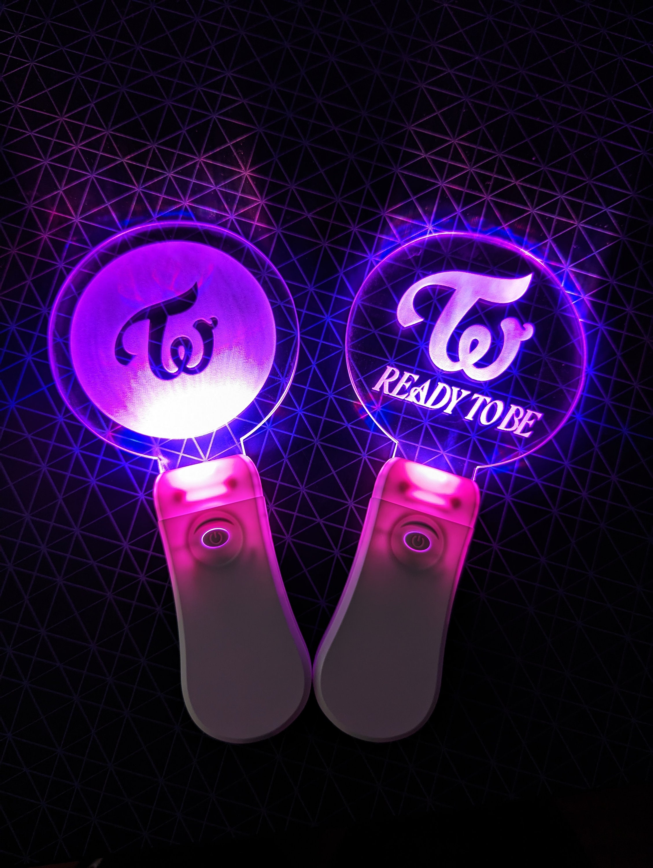 Bâtons Lumineux LED Noir Rose Bâton Lumineux Corée Kpop Ver 2