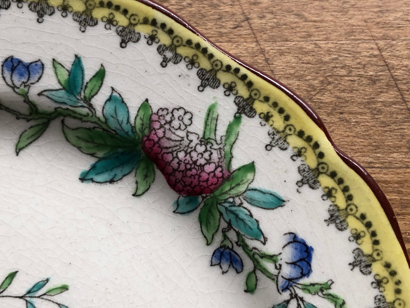 Antique Royal Doulton Small Colorful Plate Ito Pattern Bird Etsy