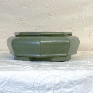Vintage Haeger Pottery Green Shallow Indoor Planter