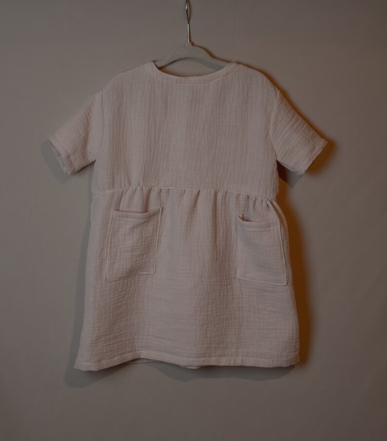 Baby/kids Muslin Linen Short Sleeve Dress Summer Dress Etsy