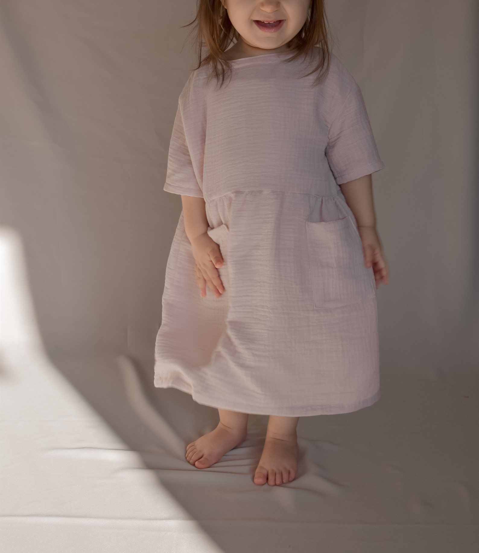 Baby/Kids Muslin Linen Short Sleeve Dress Summer Dress Etsy