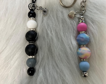Beaded Keychain, Keychain, Beaded Key Fob, Reputation Keychain, Lover Keychain, Lover, Reputation, Folklore Keychain