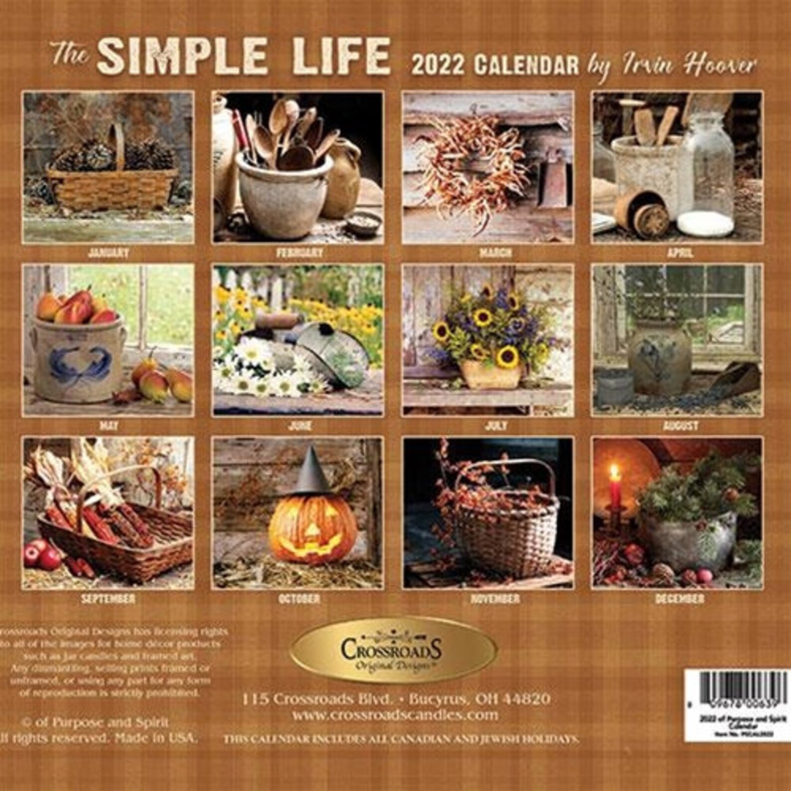 The Simple Life Calendar 2022 Calendar Wall Calendar Etsy