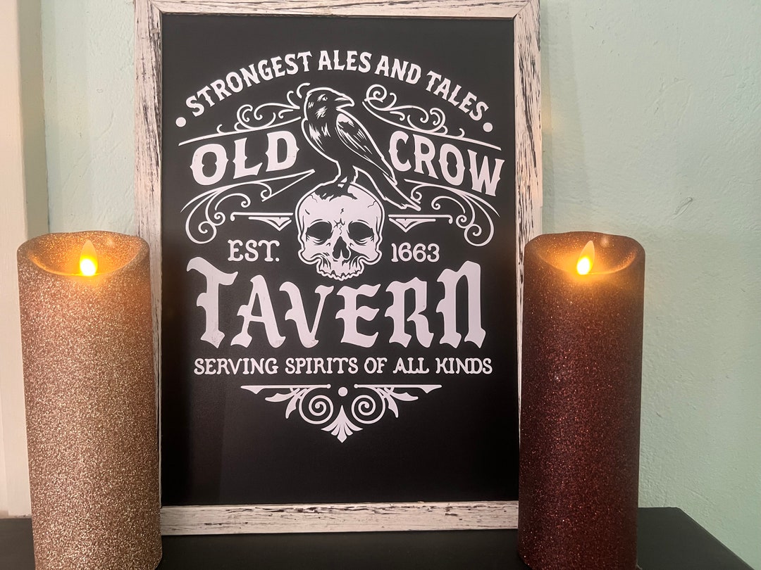 Halloween Sign, Sign, Spooky Sign, Farmhouse Sign, Halloween, Tavern ...