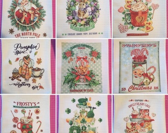 Kitchen Towels, Tea Towels, Kitchen Accessories, Towels, Hand Towels, Dish Towels, Holiday Kitchen Towels, Holiday Tea Towels, Christmas