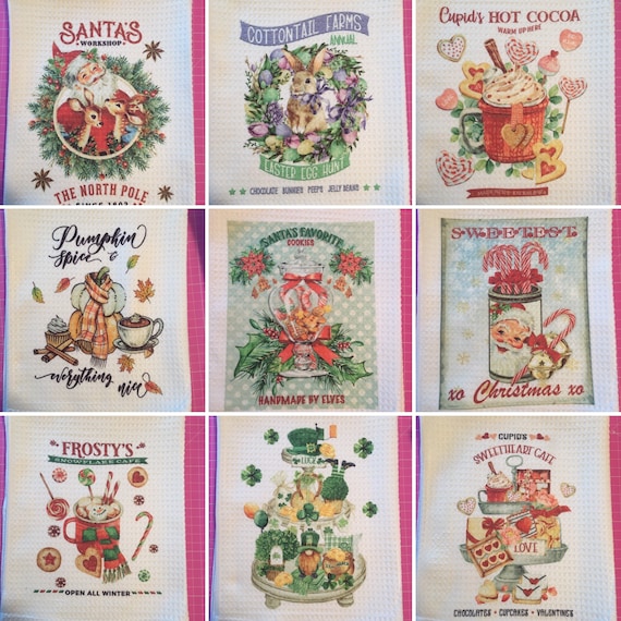 Kitchen Towels Tea Towels Kitchen Accessories Towels Hand - Etsy