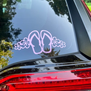 Flip Flop Car Decal, Car Decal, Flip Flop Decal, Vinyl Flip Flop Decal, Vinyl Decal, Vinyl  Car Decal, Flip Flop