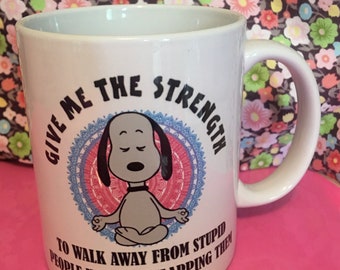 Tazza da caffè, tazza divertente, tazza da caffè, tazza con detti divertenti, tazza con cane dei cartoni animati