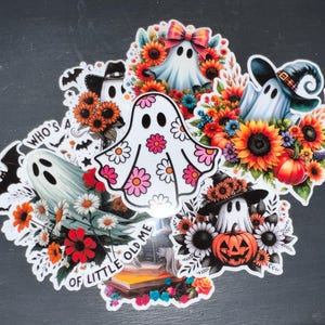 Kindle Sticker, Water Bottle Sticker, Ghost Sticker, Waterproof Sticker, Halloween Sticker, Spooky Sticker, Stickers, Fall Sticker