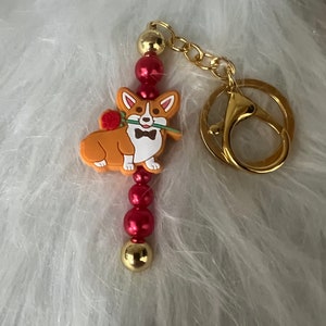 Beaded Keychain, Keychain, Beaded Key Fob, Fun Keychain