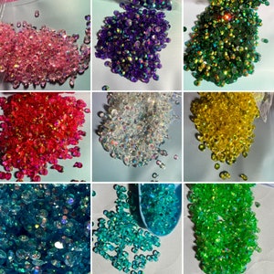 4MM Transparent Rhinestones, Transparent Rhinestones, Rhinestones, Non Hotfix Rhinestones